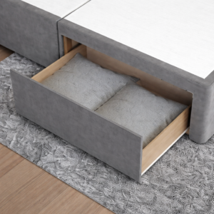 Royal Wing Divan Bed with Luxury Cube Pattern - Image 5