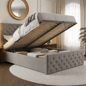 Chesterfield Luxury Ottoman Bed Uplift Storage - Image 3