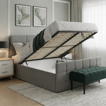 Durham Ottoman Bed Set with Upholster Headboard