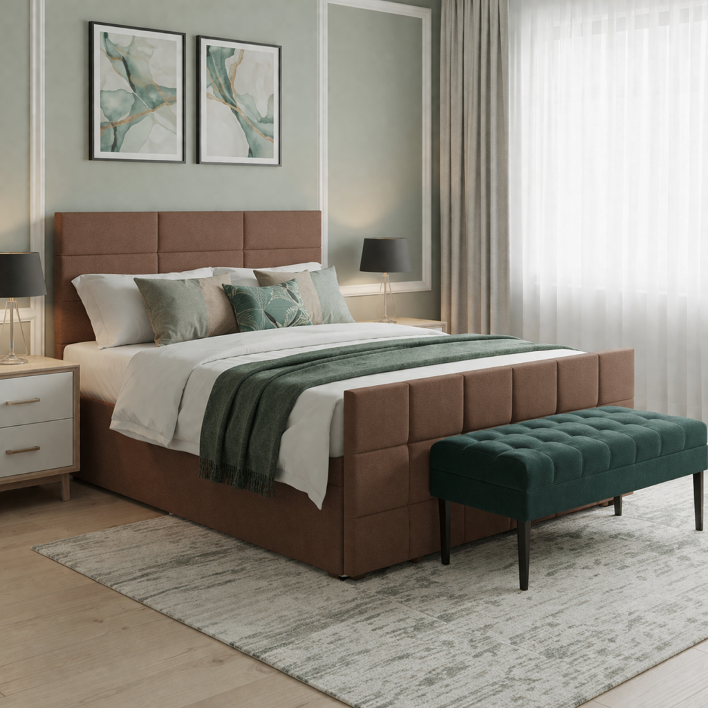 Durham Ottoman Bed Set with Upholster Headboard - Image 5