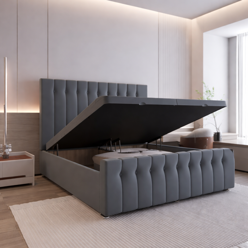 wp36 Sparrow Ottoman Bed Frame with Storage - Image 1