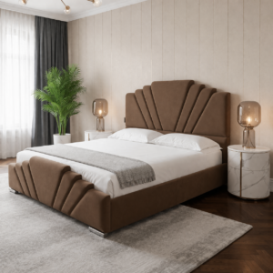 Ancona Divan Bed with Seashell Inspired Panel Design - Image 2