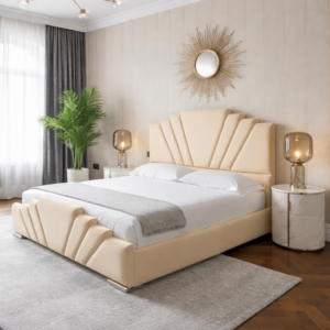Ancona Ottoman Storage Bed with Seashell Panel Design