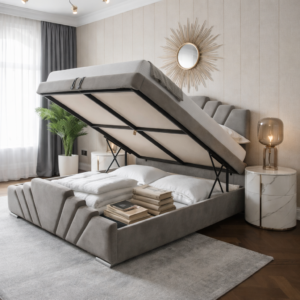 Ancona Ottoman Storage Bed with Seashell Panel Design - Image 4