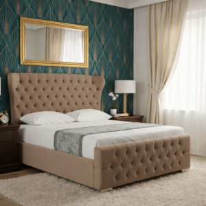 Robin Wing Divan Bed with Chesterfield Headboard - Image 3