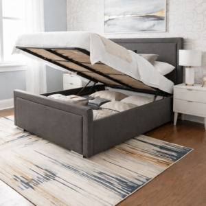 Charlie Ottoman Storage Bed with Bordered Headboard - Image 2