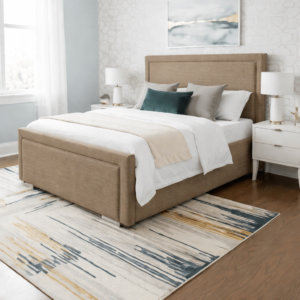 Charlie Divan Bed with Bordered Headboard and Storage - Image 3