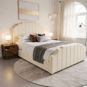 Empress Divan Bed with Elegant Scalloped Headboard & Storage Drawers - Image 3