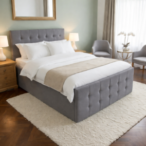 Raven Ottoman Storage Bed with Modern Cube Design - Image 2