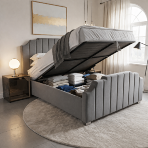 Empress Ottoman Bed Frame Curved Edge Design - Image 2